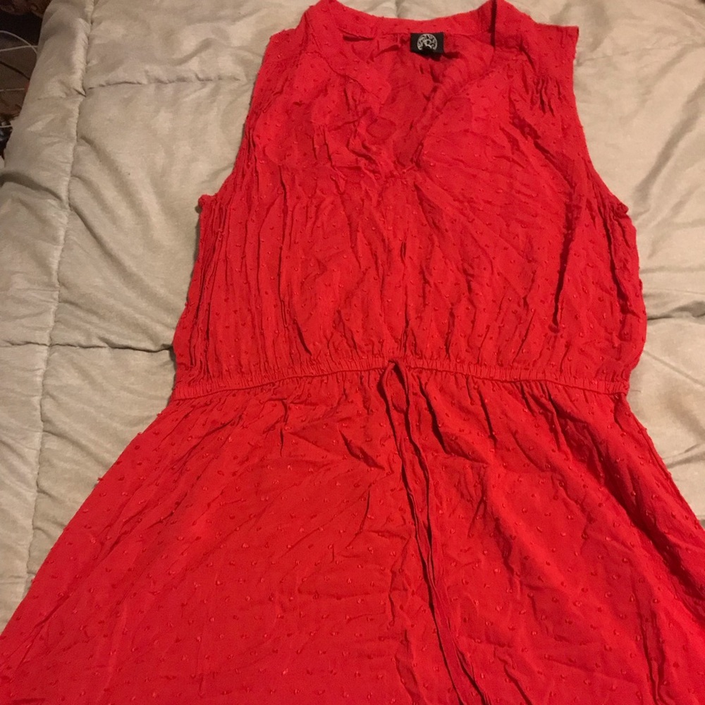 Fit and flare red dress
